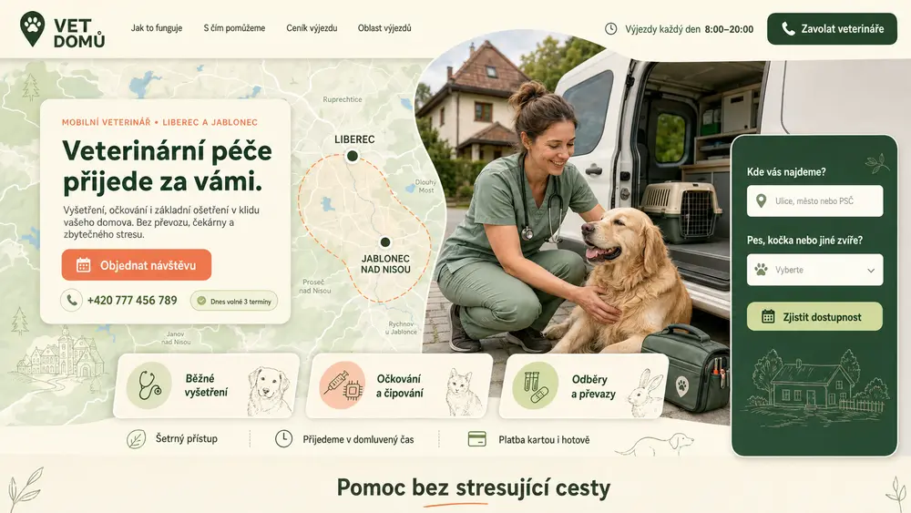 Návrh webu pro veterinární službu