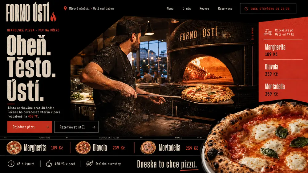 Návrh webu pro restauraci